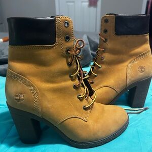 Timberland Women's Brown and Black Heeled Boots